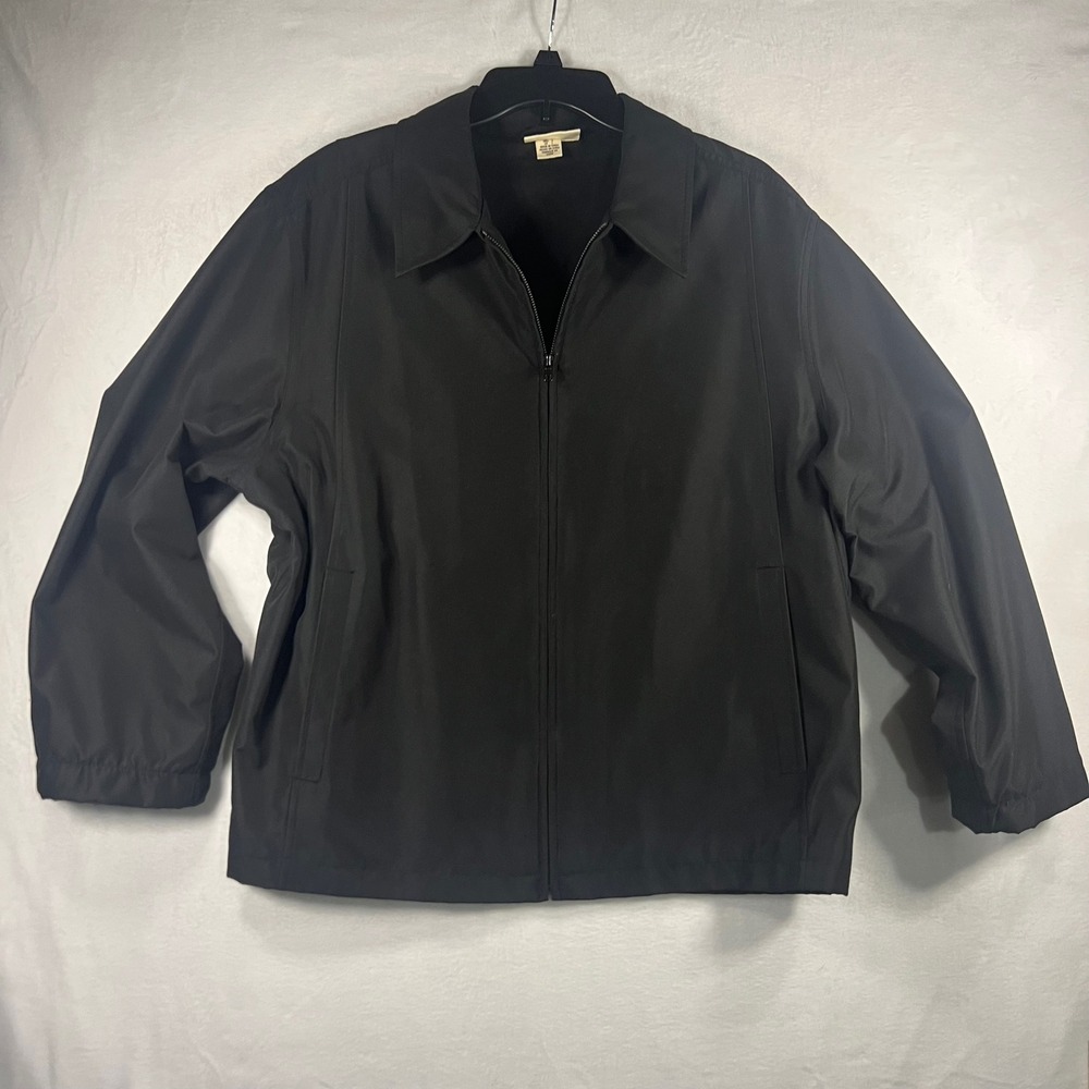 DKNY‎ JEANS Mens Black Zip Up Bomber Detroit Style Jacket Size Large